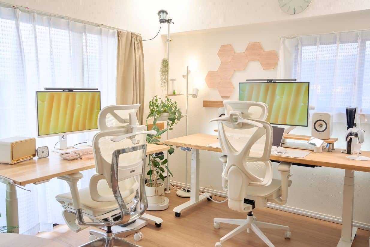 standing desks setup