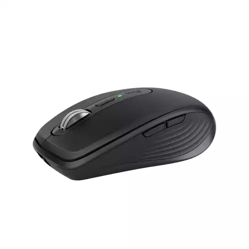 Logitech MX Anywhere 3S Compact Wireless Mouse, Fast Scrolling, 8K DPI Tracking, Quiet Clicks, USB C, Bluetooth, Windows PC, Linux, Chrome, Mac Graphite With Free Adobe Creative Cloud