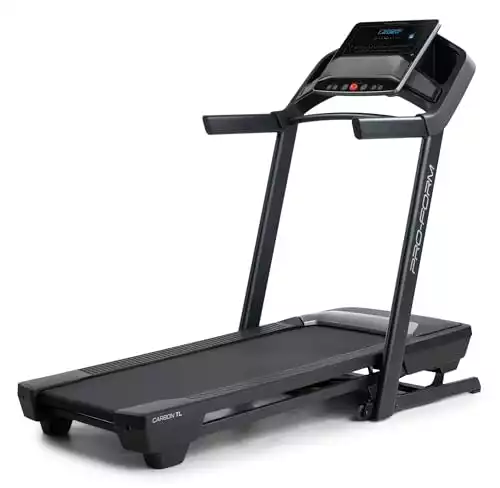 ProForm Carbon TL; Treadmill for Walking and Running with 5 Display, Built-in Tablet Holder and SpaceSaver Design