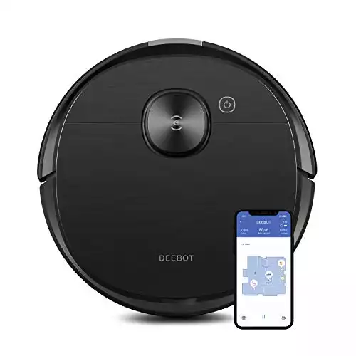 ECOVACS Deebot T8 AIVI Robot Vacuum Cleaner For Floors,Carpet, Vacumming and Mopping in One-Go, Laser Mapping, Smart AI Object Recognition, On-Demand Live Video, Custom Clean, 3+ Hours of Runtime