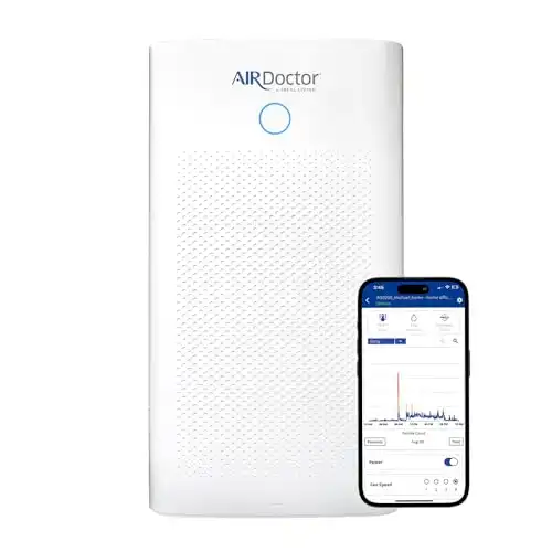 AIRDOCTOR AD5500i SMART HEPA Air Purifier for Extra Large Spaces & Open Concepts with UltraHEPA, Carbon & VOC Filters - Captures particles 100x Smaller than HEPA Standard