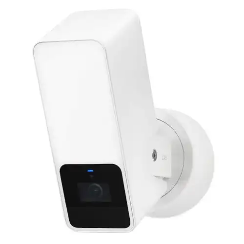 Eve Outdoor Cam (White Edition) Secure floodlight Camera, (HomeKit Secure Video), 1080p, Night Vision, Wi-Fi (2.4 GHz), Motion Sensor, Two-Way Communication, Flexible & Easy Installation