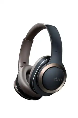 Cleer Enduro ANC Noise Cancelling Over the Ear Bluetooth Headphones with Mic, 60 Hrs Playtime, Noise Canceling, Ambient EQ Modes, Hi-Res Audio, Deep Bass, Multi-Point Connect, Bluetooth 5.0, Dark Navy