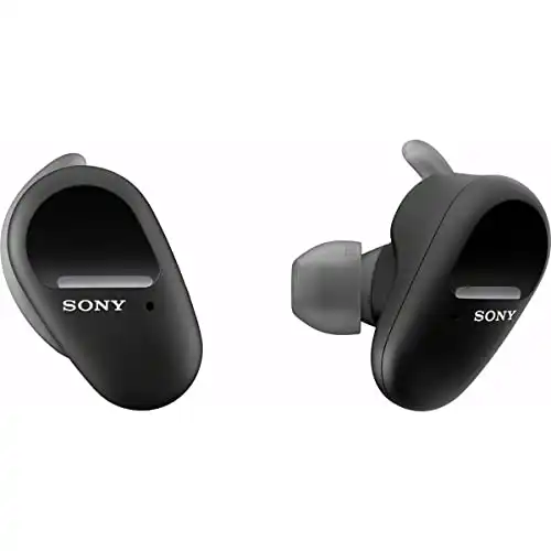 Sony WF-SP800N Truly Wireless Sports In-Ear Noise Canceling Headphones with Mic For Phone Call And Alexa Voice Control, Black