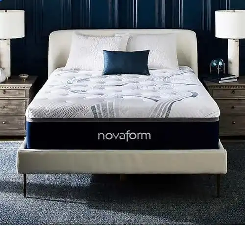 Novaform New Model 14 ComfortGrande Advanced Gel Memory Foam Mattress. Queen. Firm: Medium. Spinal Alignment. Soothing Cool EVENcor GelMAX Memory Foam. Antimicrobial Protection