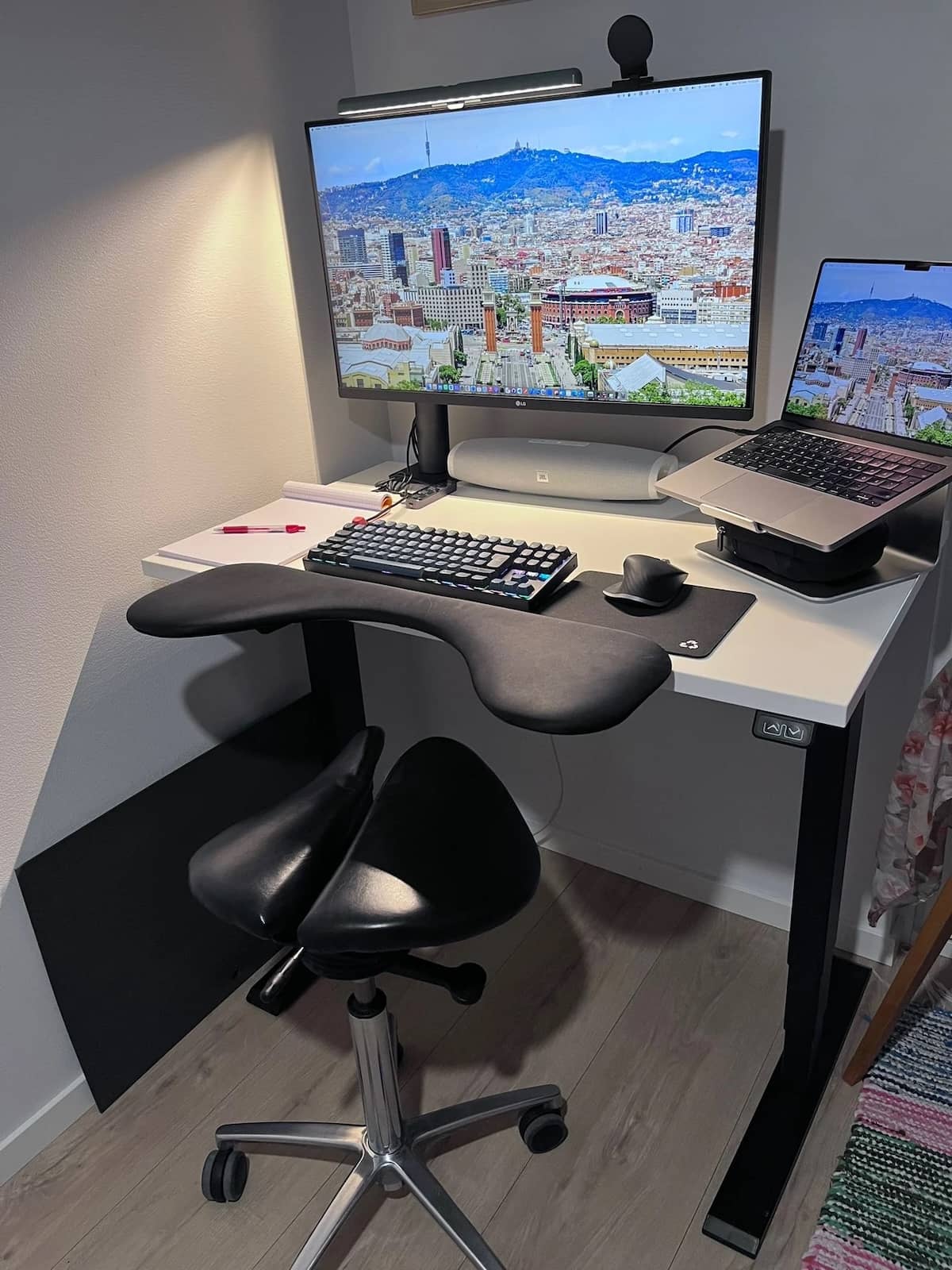 Standing desk for small space