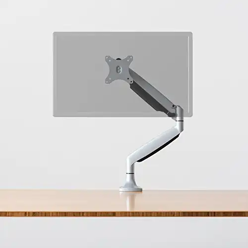 Fully Jarvis Monitor Arm - fits up to 32" Computer Display (Single, Silver)