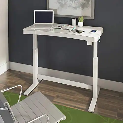 TRESANTI Coastal Adjustable Height Desk, White