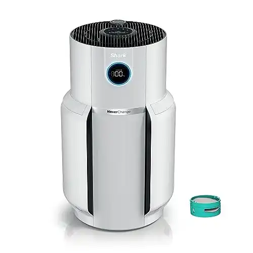 Shark Air Purifier for Home with NeverChange HEPA Air Filter, 1400 sq. ft. for Powerful Multi-Room Purification, 5-Year Filter, Filters Smoke, Captures 99.98% of Particles & Dust, HP302