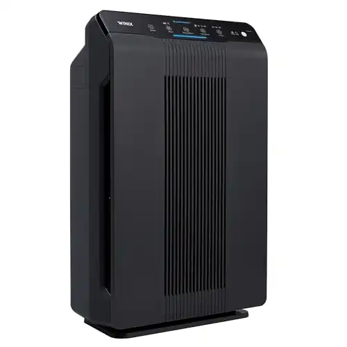 Winix 5500-2 Air Purifier with True HEPA, PlasmaWave and Odor Reducing Washable AOC Carbon Filter Medium