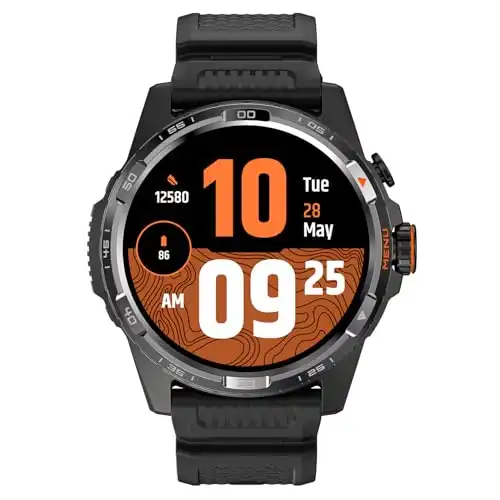 Ticwatch Atlas Smartwatch for Men Android Wear OS Smart Watch Outdoor 90 Hrs Battery 110+ Workout Modes Heat Map Fall Detection Health Fitness Tracker 5ATM GPS Compass Android Compatible Only