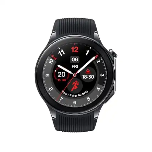 ONEPLUS Watch 2 Black Steel, 32GB, 100-Hour Battery, Health & Fitness Tracking, Sapphire Crystal Design, Dual-Engine, Wear OS by Google