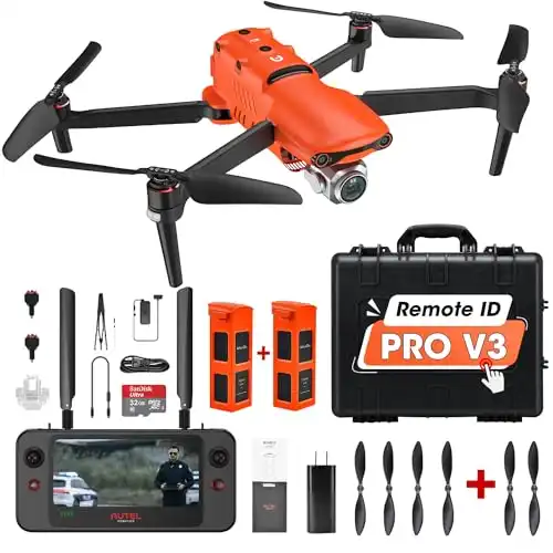 Autel Robotics EVO 2 Pro V3: Son-y 1" CMOS Sensor & 6K HDR Video, Moonlight Algorithm 2.0, Max ISO 44000,12-Bit DNG, 6.4" Smart Controller SE,15KM Transmission, 360 Obstacle Avoidance, 4...